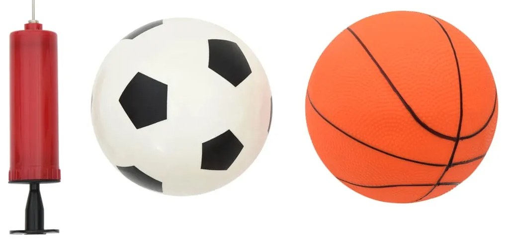 Conjunto de futebol e basquetebol infantil c/ bolas 98x50x70 cm