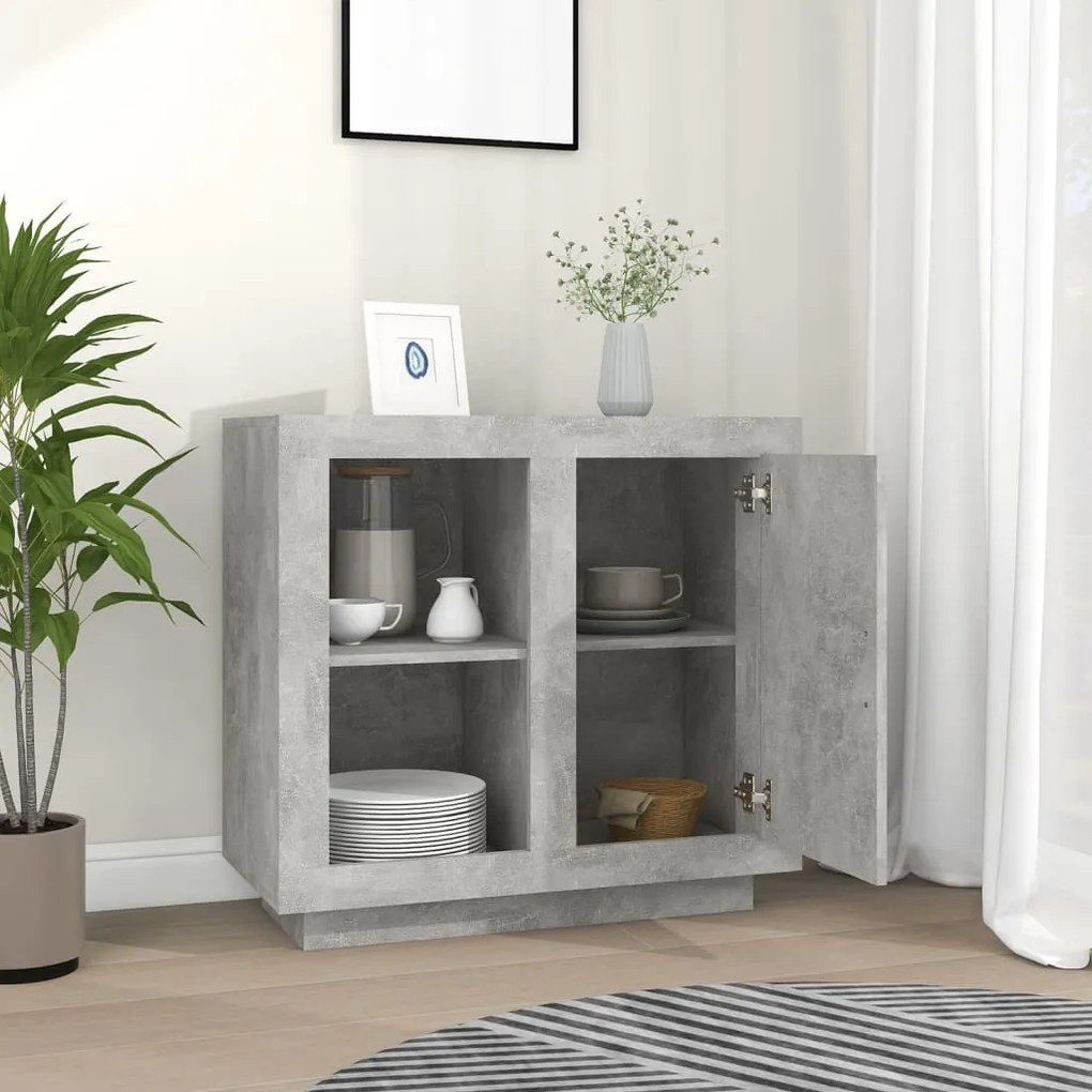Aparador 80x40x75 cm cinza cimento