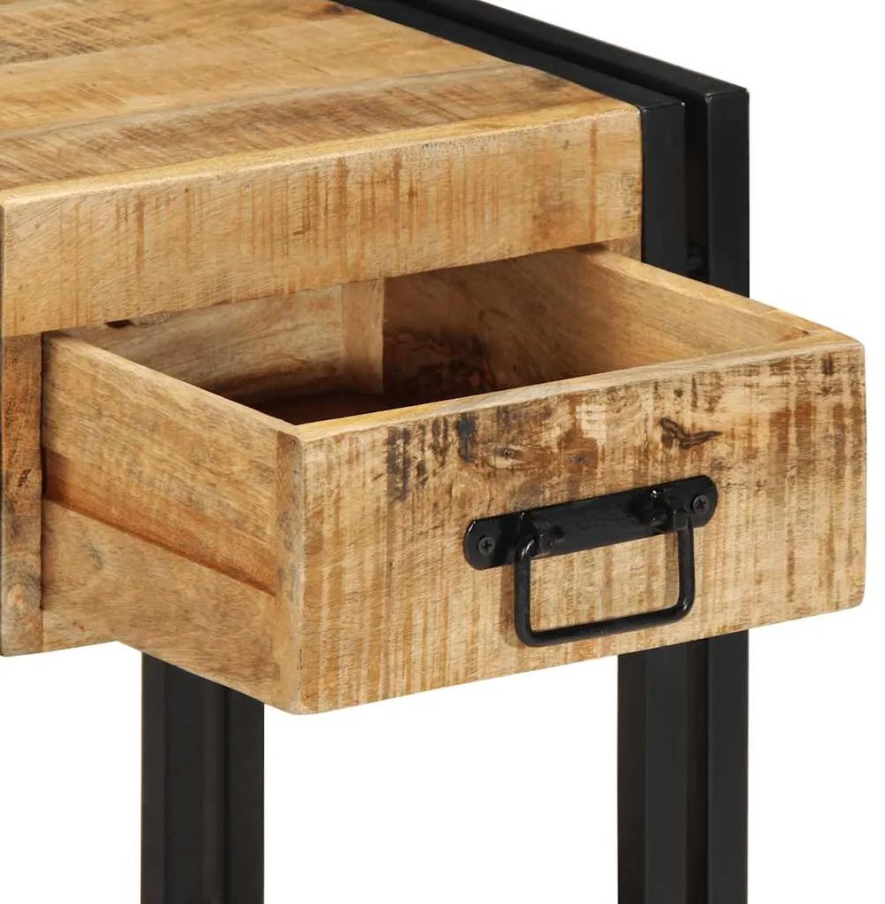 Mesa de cabeceira 40x35x50cm madeira de mangueira áspera maciça