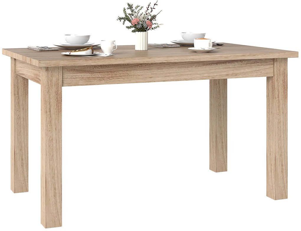 Mesa de Jantar Mesa Retangular para 6 Pessoas Mesa de Refeição para Cozinha Sala de Jantar 140x80x78 cm Madeira