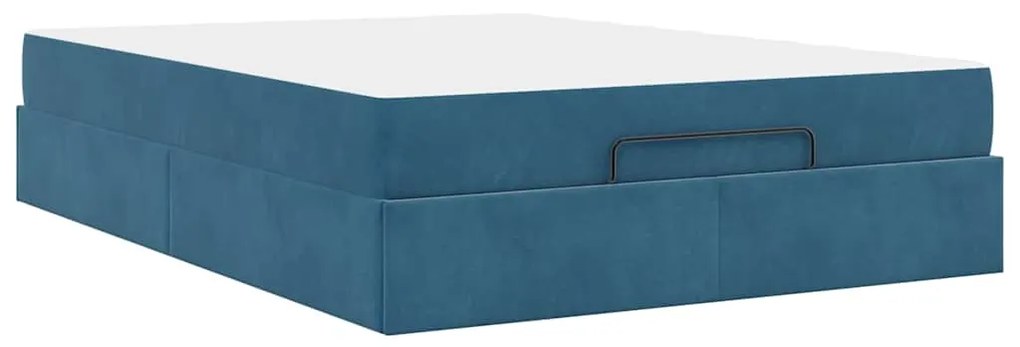 Estrutura da Cama Outros Azul 160 x 200 cm Veludo