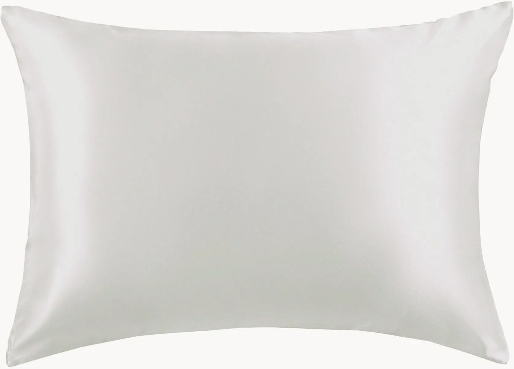 Fronha de almofada em seda de amoreira 4A de 22 momme Silk White
