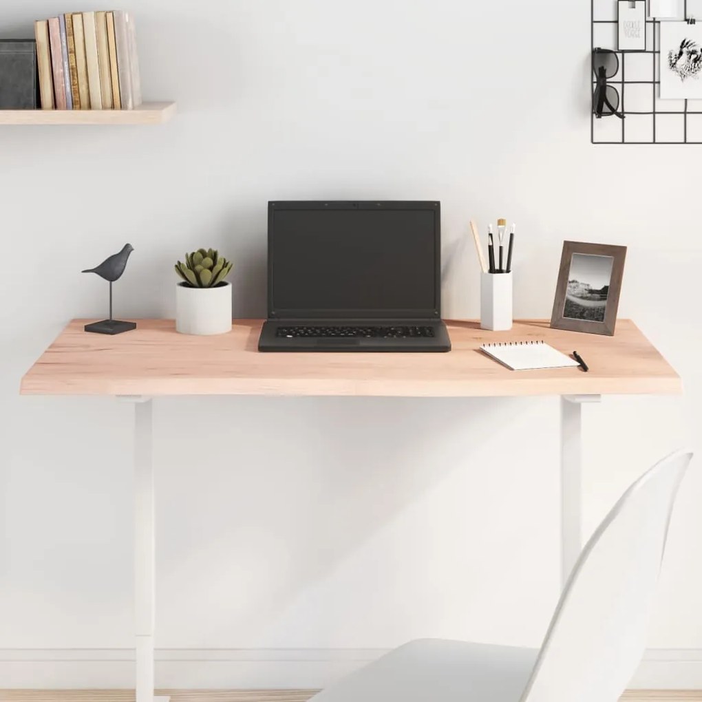 vidaXL Tampo de mesa 100x40x2 cm carvalho maciço não tratado