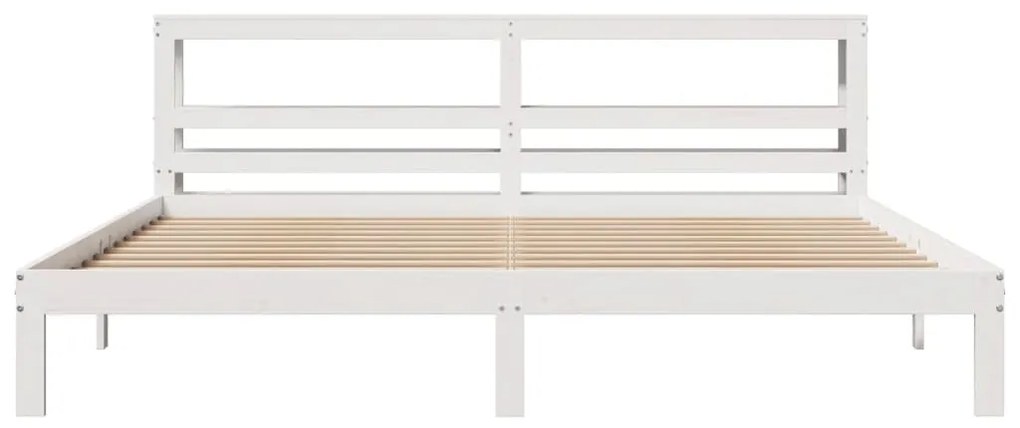 Estrutura de cama c/ cabeceira sem colchão 180x200 cm branco