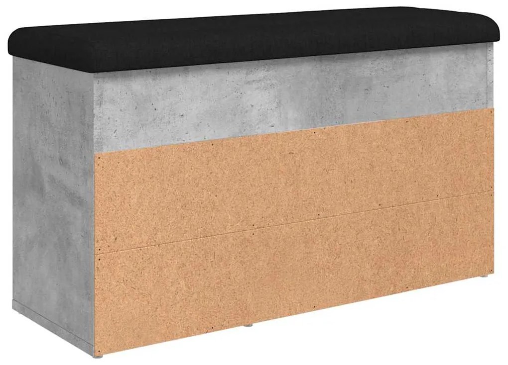 Banco sapateira 82x32x45,5cm derivados madeira cinzento cimento