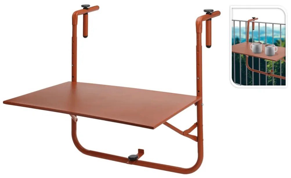 446761 ProGarden Mesa de varanda terracota mate