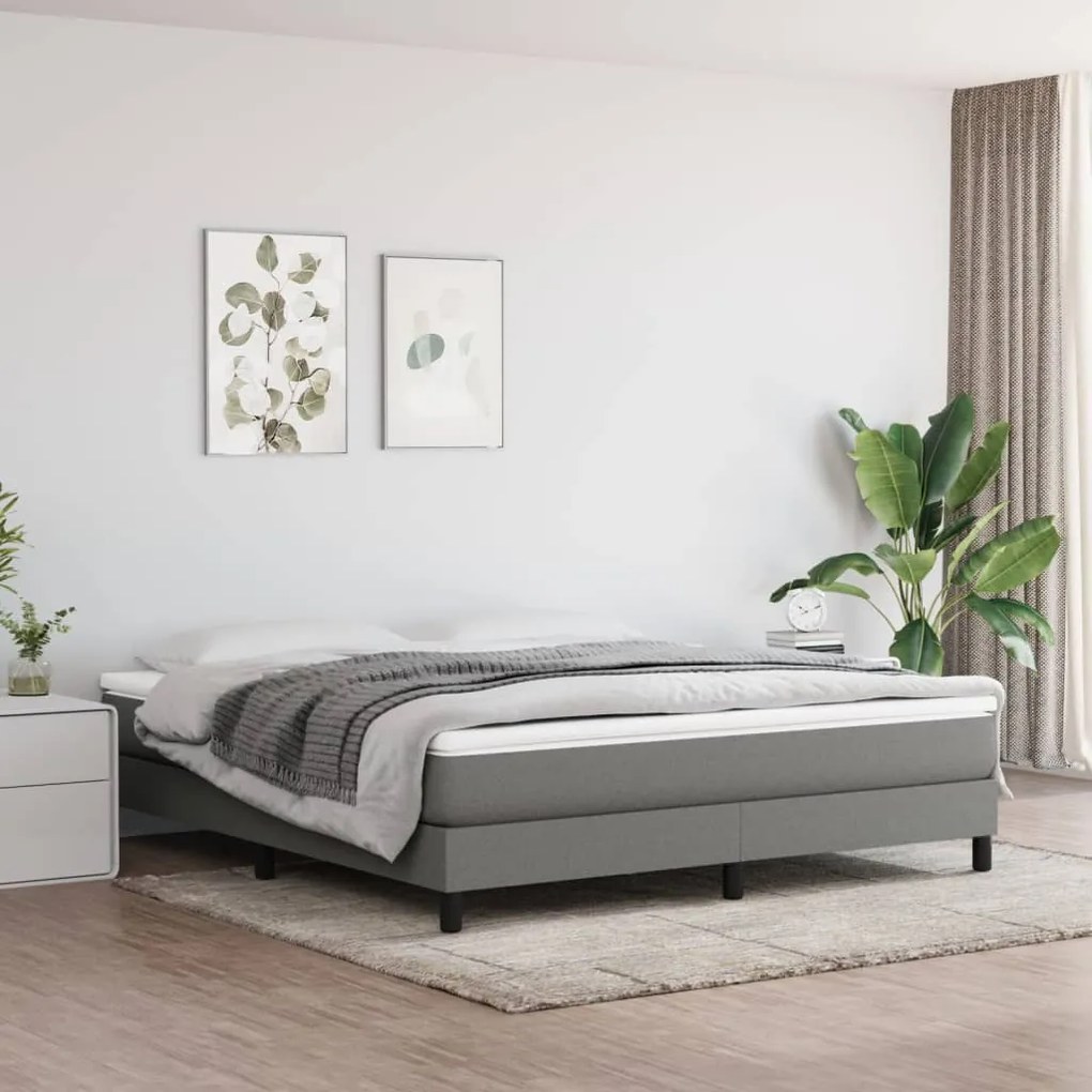 347815 vidaXL Colchão de molas ensacadas 160x200x20 cm tecido cinza-escuro