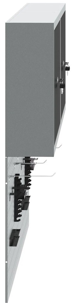 Conjunto de Gabinete e Painel de Ferramentas vidaXL com 6 Peças Montad