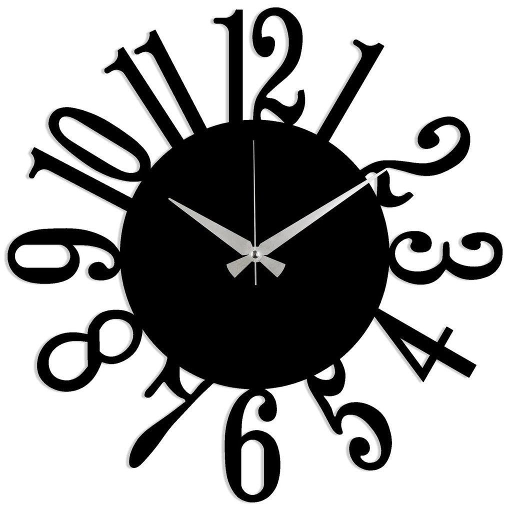Relógio de Parede Decorativo Watch-014 – Preto – 48 x 48 cm