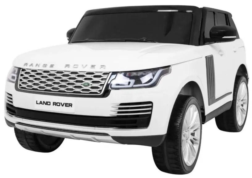Carro elétrico para Crianças 2 Lugares Range Rover HSE 2x12V 4x4 Rodas Espuma EVA, assento couro ecológico Branco