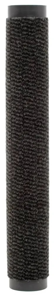 Tapete de entrada tufado 60x180 cm preto