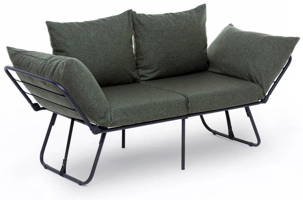 Sofá-Cama de 2 Lugares Viper – Verde – 150 cm x 78 cm x 60 cm