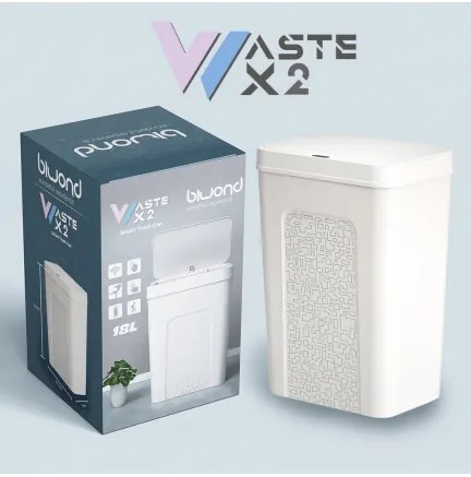 Caixote Lixo Inteligente com Sensor 18L Branco Biwond