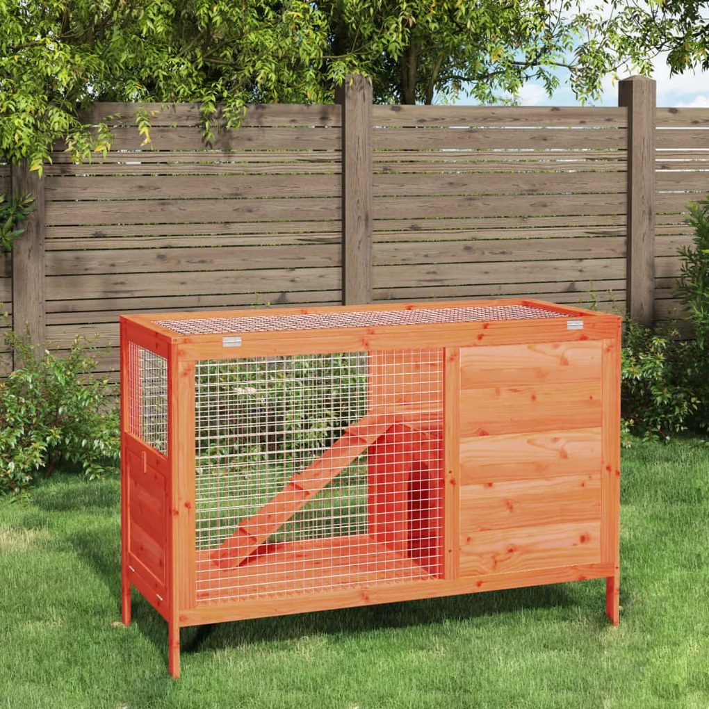 vidaXL Coelheira 103x44x69,5 cm pinho maciço castanho