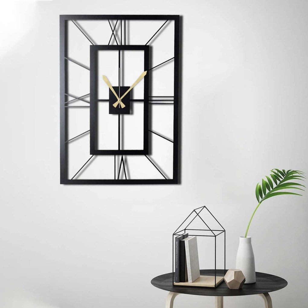 Relógio de Parede Decorativo November – Preto – 70 x 49 cm