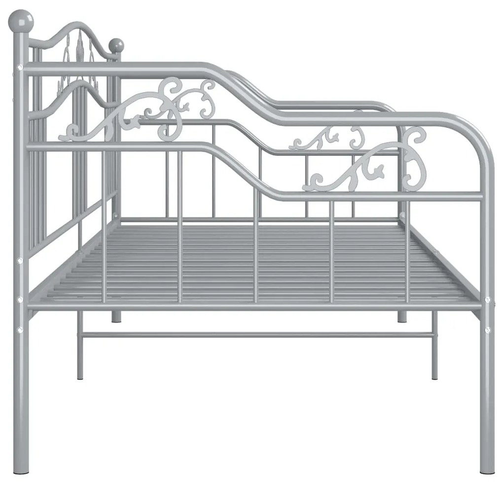 Sofá-cama 90x200 cm metal cinzento