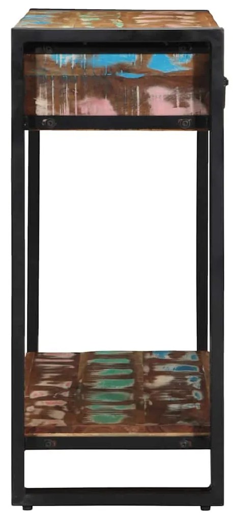 Mesa de Consola vidaXL Multicolorida em Madeira recuperada e Metal