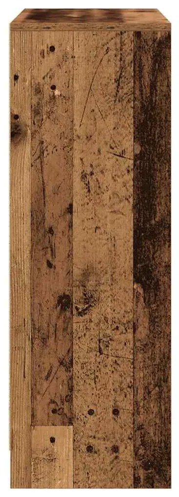 Aparador c/ gavetas e portas 73x31x90 cm madeira velha