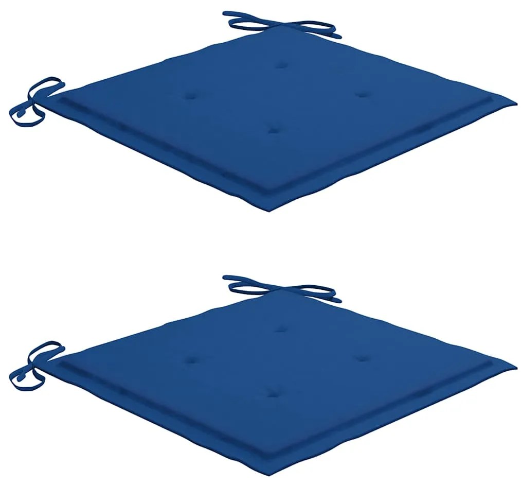 Conjunto bistrô c/ almofadões azul real 3 pcs teca maciça