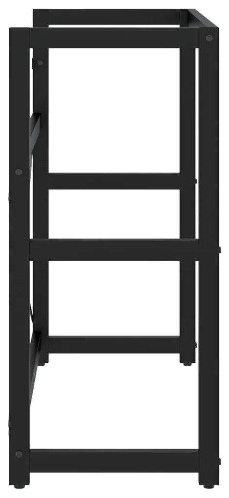Estrutura p/ lavatório casa de banho ferro 79x38x83 cm preto
