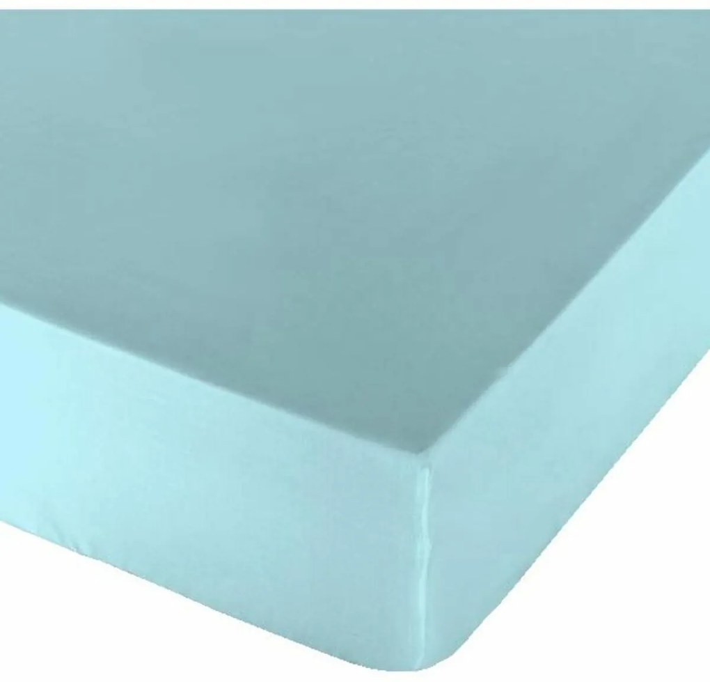 Lençol de baixo ajustável Naturals Azul - Cama de 135 (135 x 190 cm)