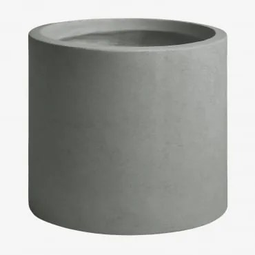Vaso De Flores Exterior Em Cimento Aurevi Ø35 Cm & Cinza Claro - Sklum