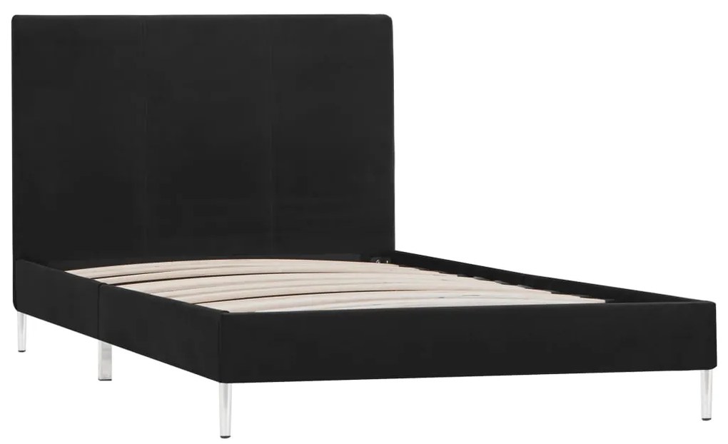 Estrutura de cama 90x200 cm tecido preto