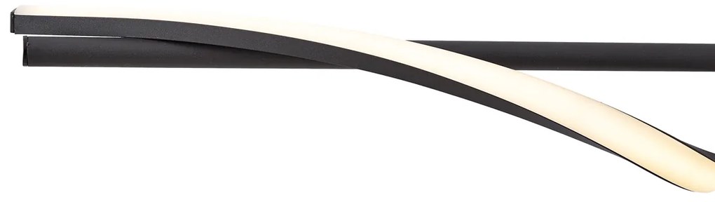 Candeeiro suspenso de design preto 110cm Incl. LED regulável em 3 níveis - Wokkel