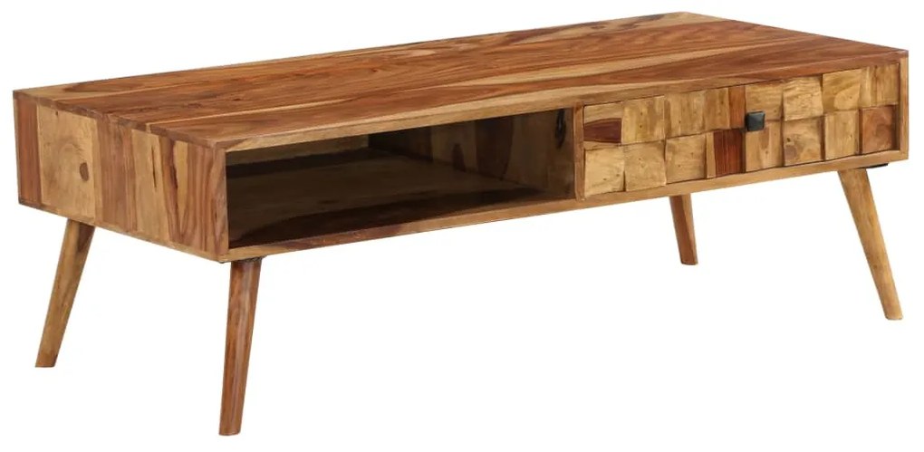 Mesa centro madeira acácia maciça c/ acabam. mel 110x50x37 cm
