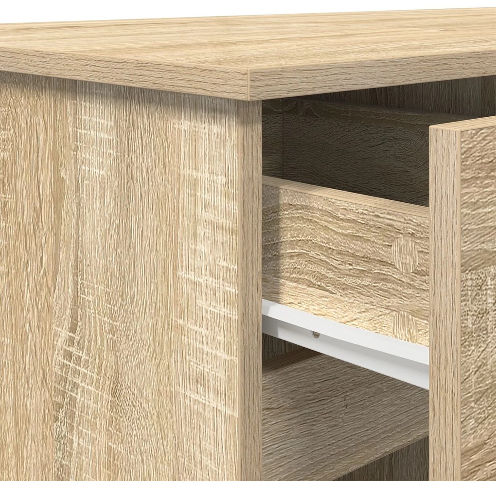 Mesa vidaXL Carvalho Sonoma 140x49x76 cm Madeira de engenharia