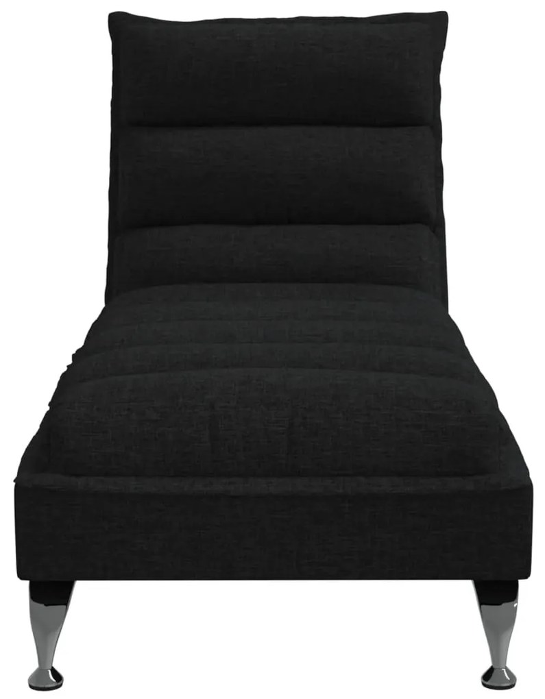 Chaise lounge com almofadões tecido preto