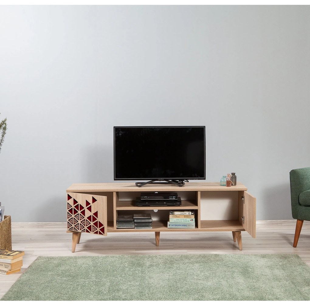 TV Stand Truva – Carvalho Sonoma – 140 cm x 50 cm x 40 cm