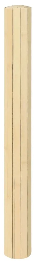 Tapete retangular 100x100 cm bambu cor natural clara
