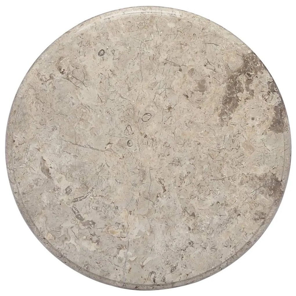 149194 vidaXL Tampo de mesa Ø50x2,5 cm mármore cinzento