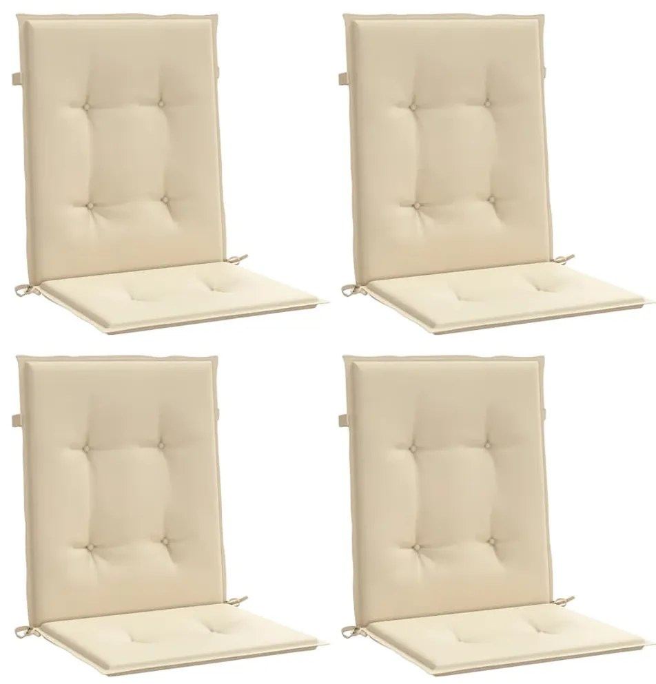 Almofadões lombares p/ cadeiras de jardim 4pcs oxford bege