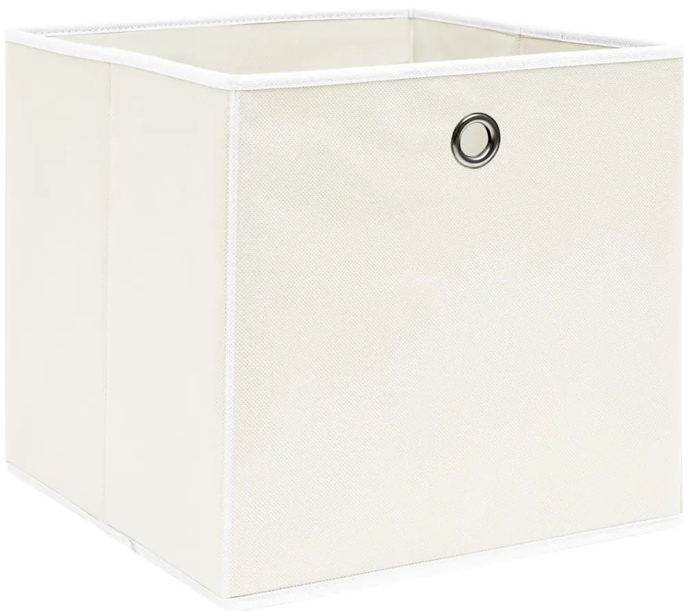 Caixas de arrumação 10 pcs 32x32x32 cm tecido branco