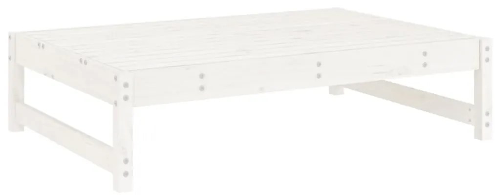5 pcs conjunto lounge de jardim madeira de pinho maciça branco
