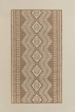 Alfombra Retangular De Exterior Em Polipropileno Ariane Beige De Amêndoa & 80 X 150 Cm - Sklum