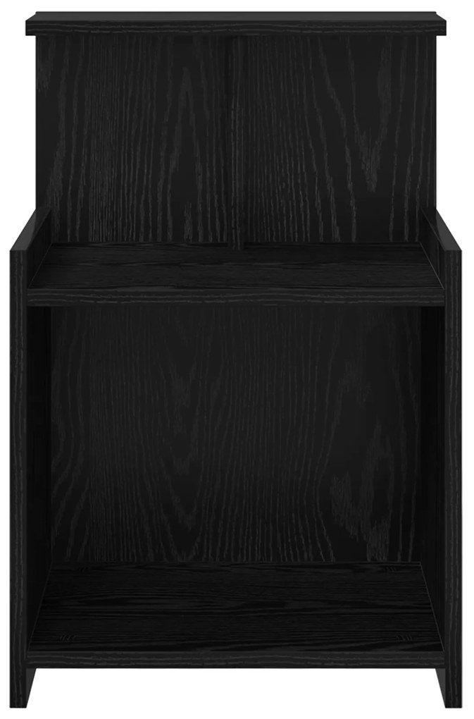 Cômodas de Cama 2 pcs Carvalho Preto 40x35x60 cm Madeira Engenheirada