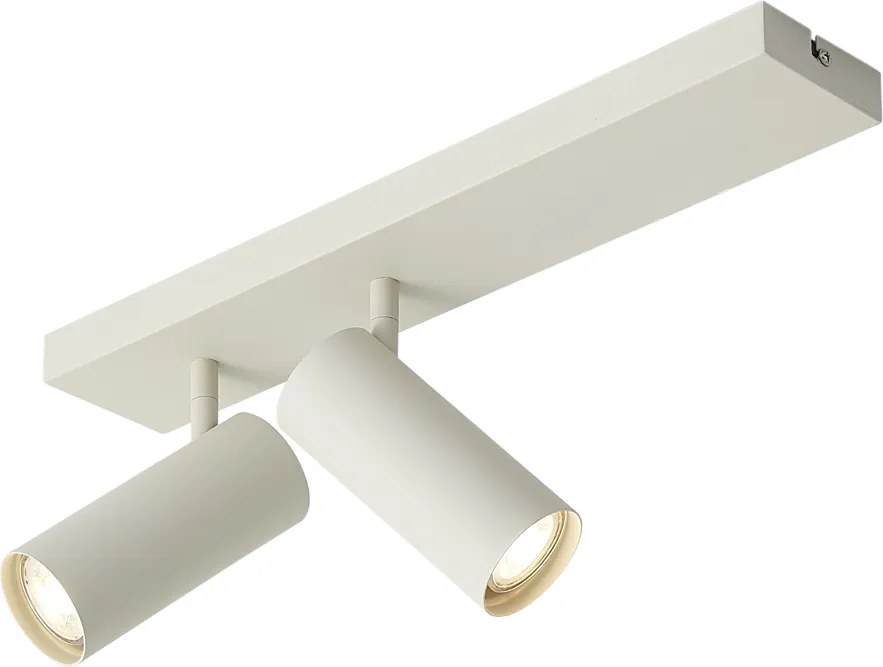 Foco de teto moderno bege 2 luzes ajustável - Renna