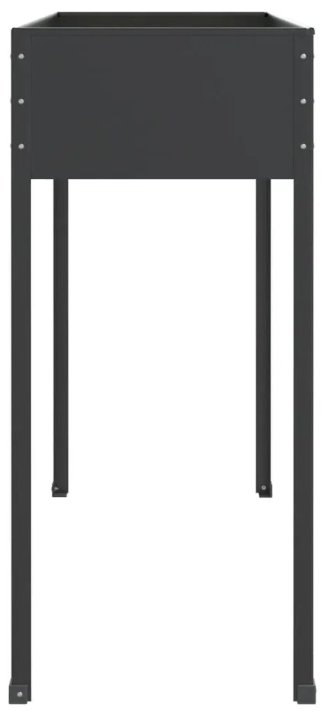 Vasos/floreiras de jardim 2 pcs aço galvanizado antracite