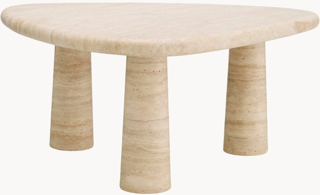 Mesa de centro em travertino com forma orgânica Larino