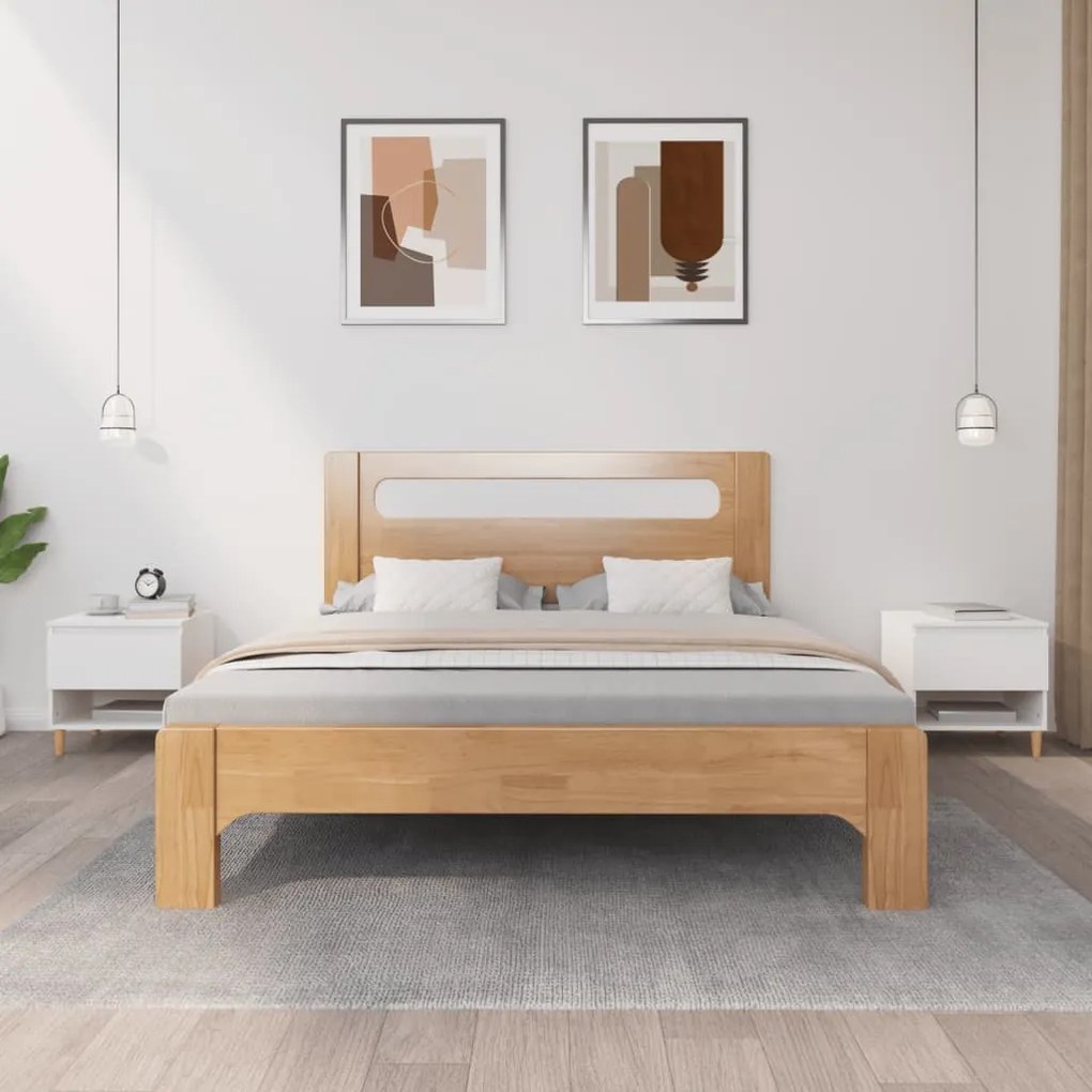 vidaXL Mesas de cabeceira 2 pcs 50x46x50cm derivados de madeira branco