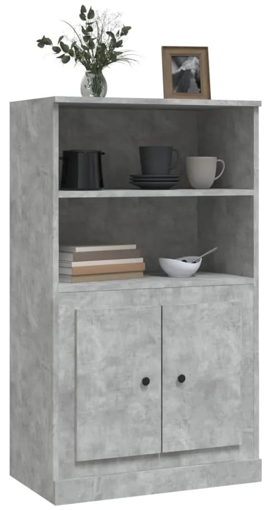 Armário alto derivados madeira 60x35,5x103,5 cm cinza cimento