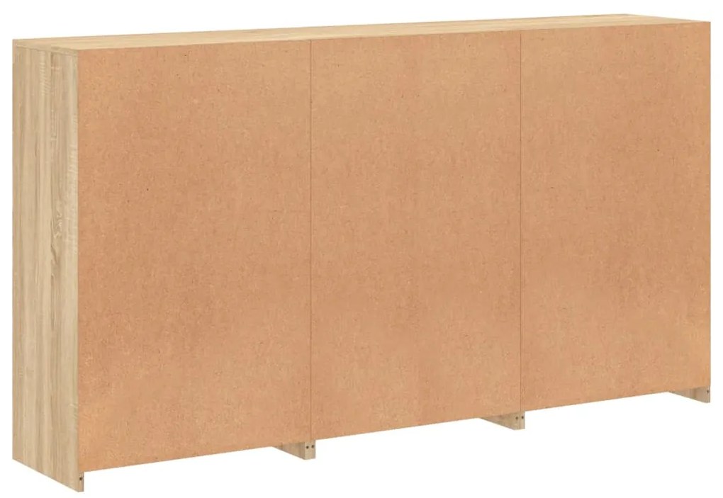 Aparador com luzes LED 181,5x37x100 cm carvalho sonoma