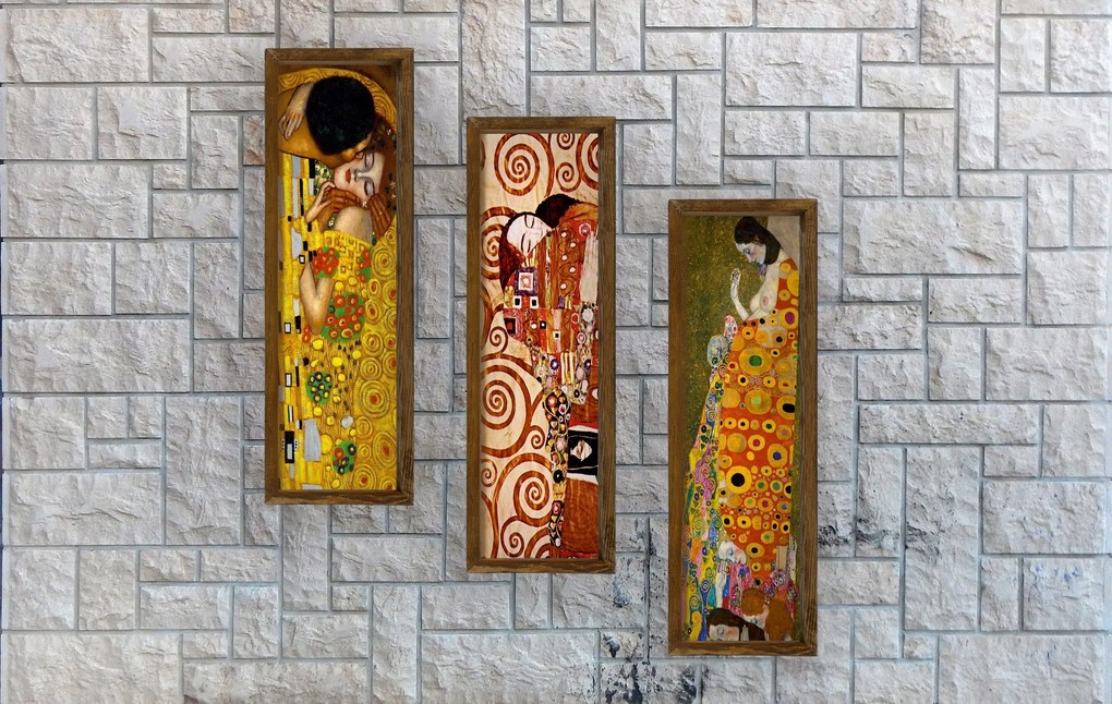 Pintura Decorativa em MDF Enquadrada KZM393 – Multicolor – 19 x 70 cm