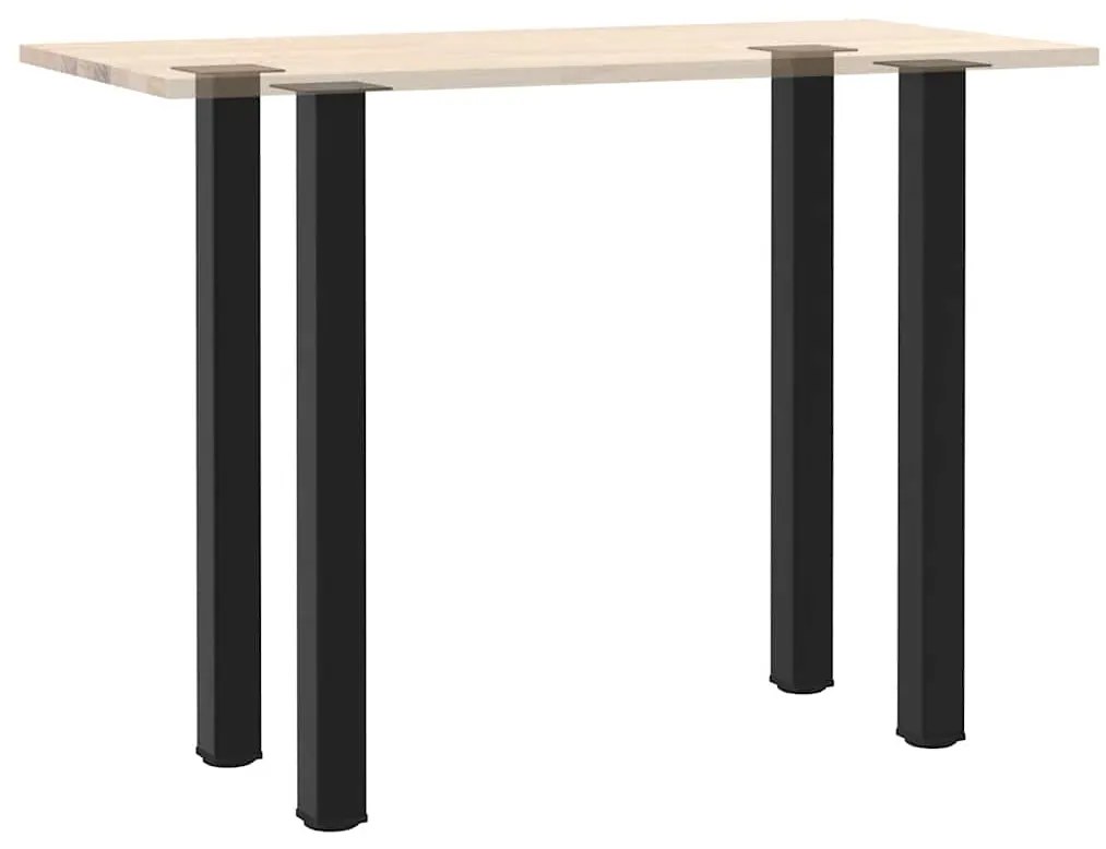 Pés para mesa de bar 4 peças, preto, 110-112 cm, aço