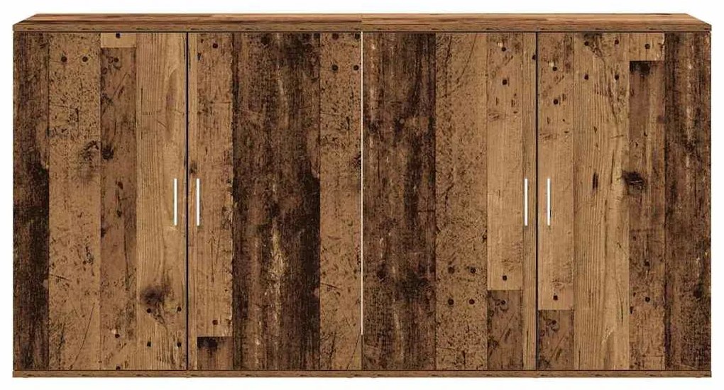 Cristaleiras 2 pcs Madeira Velha 79x38x80 cm Madeira Derivada