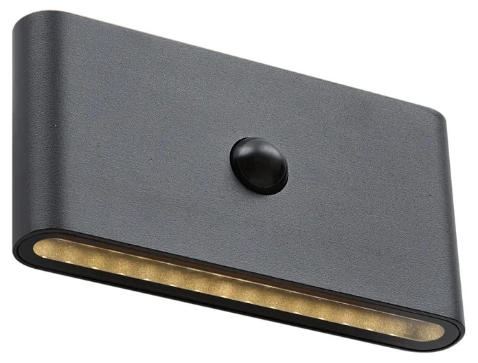Candeeiro de Parede Preto Sensor Magnético de 4 Níveis Incl. LED Recarregável - Batt Moderno