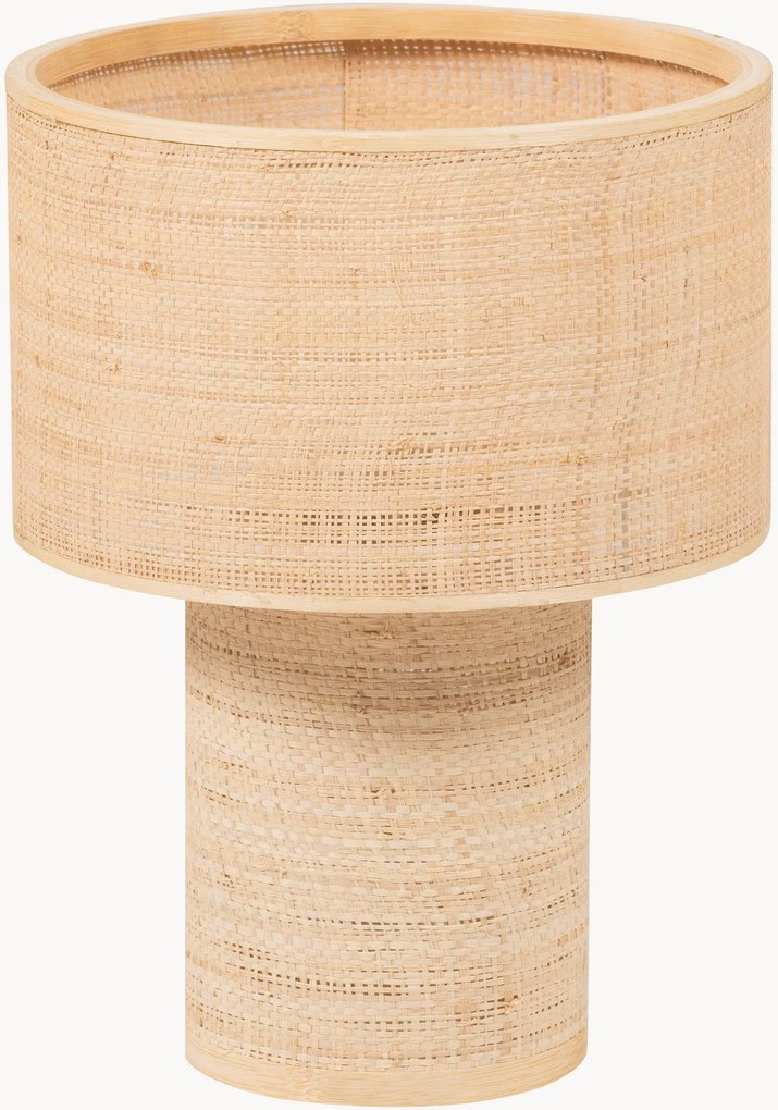 Candeeiro de mesa em ráfia tecido à mão Syro